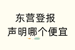 東營登報聲明哪個便宜