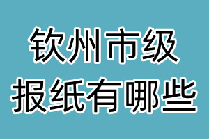 欽州市級報紙有哪些