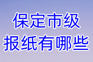 保定市級報紙有哪些