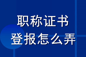 職稱證書登報怎么弄