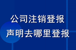 公司注銷登報聲明去哪里登報