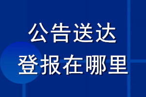 公告送達(dá)登報(bào)在哪里