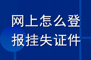 網上怎么登報掛失證件