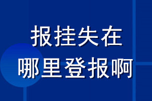 報掛失在哪里登報啊